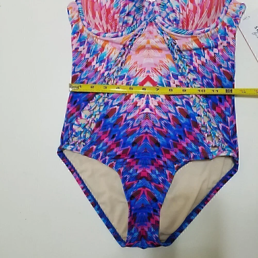 NWT Swimsuits For All Strapless One Piece Swimsuit Size 6
